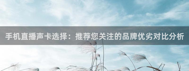 24直播篮球网：手机直播声卡选择：推荐您关注的品牌优劣对比分析